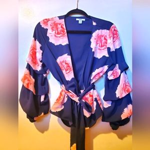 Bar III blouse with belt